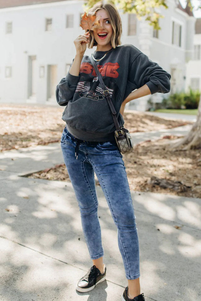 Bae Denim Shorts - Distressed Light Indigo