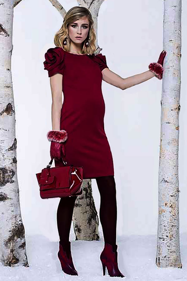 Pietro Brunelli Black Capri Designer Maternity Dress - Size X-Small