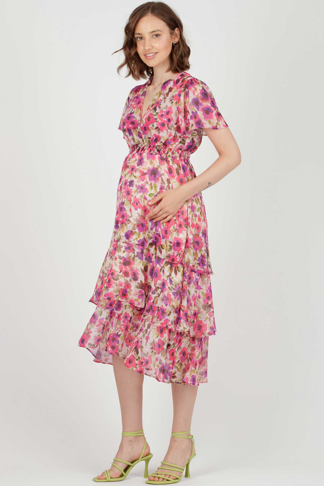 Amber Maternity Nursing Chiffon Dress