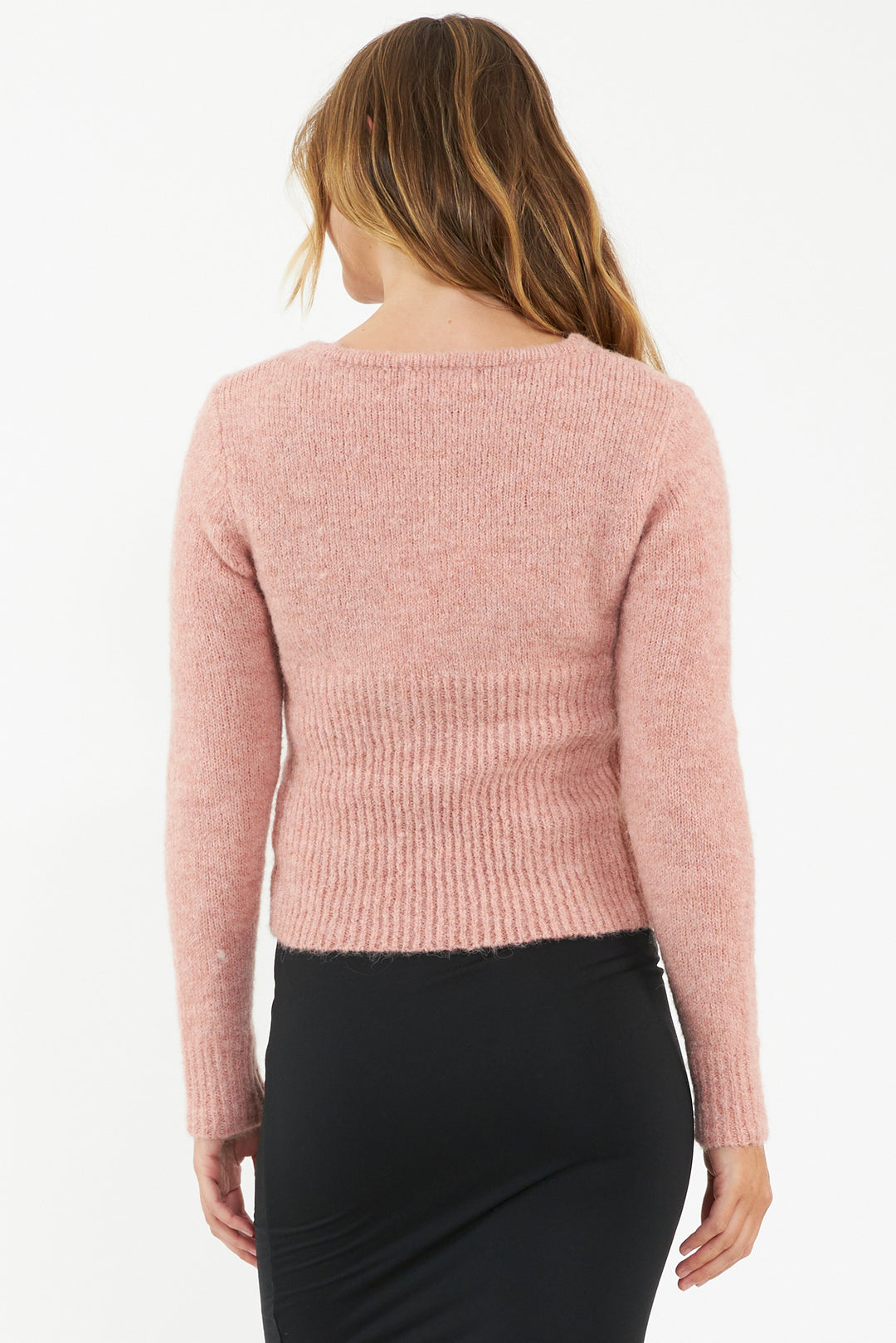 Nala Knot Front  Maternity Crop Sweater