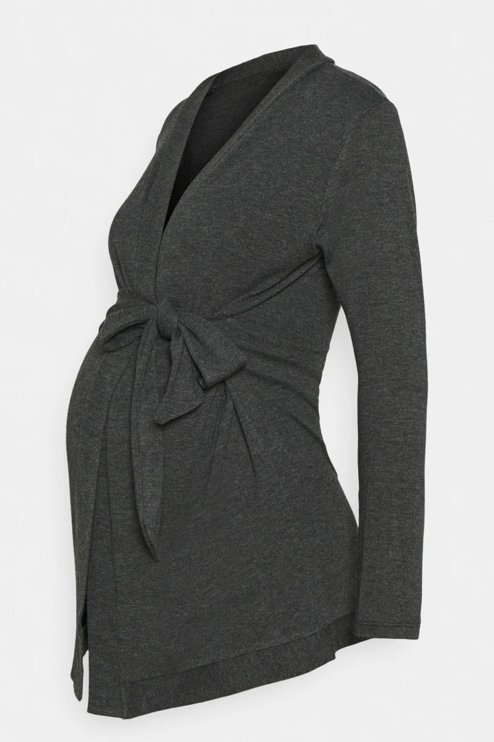 Milonga Maternity Cardigan in Caviar Black