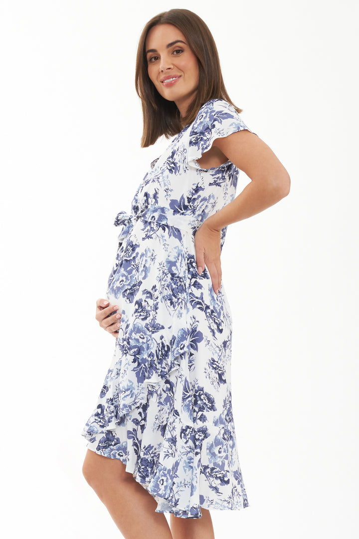 Georgia Maternity & Nursing Tie Front Dress