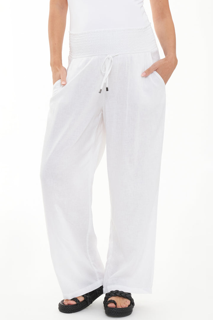 Indi Wide Leg Maternity Linen Pants