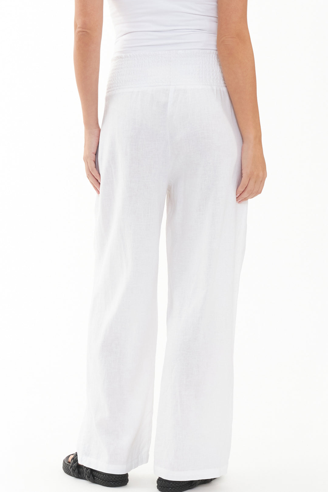 Indi Wide Leg Maternity Linen Pants