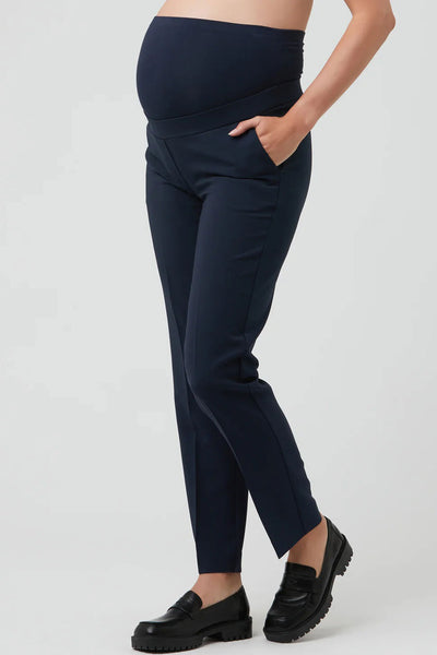 Ewedoos Maternity Pants Shirred Side Work Pants with Pockets Over The Belly  Pregnancy Dress Pants Maternity Yoga Pants