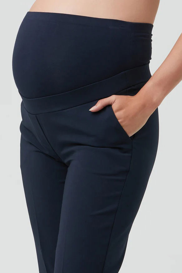 Alexa Classic Maternity Trousers in Navy Ripe