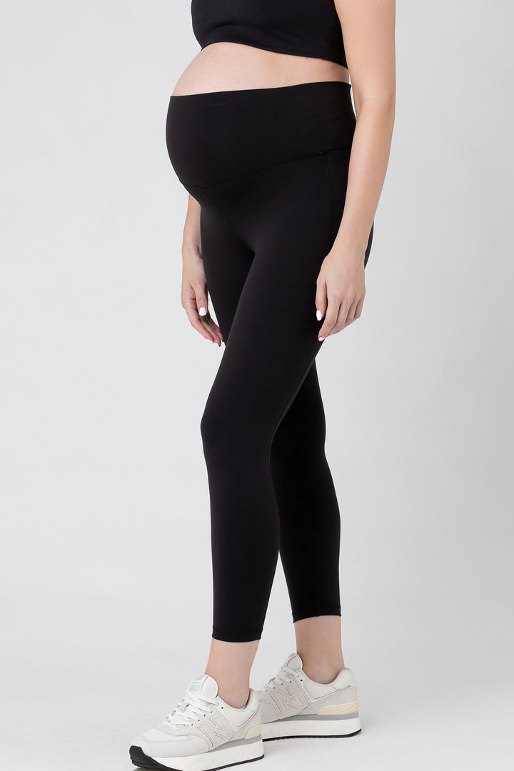 Lululemon-like Tempo Petite/Crop Maternity Legging