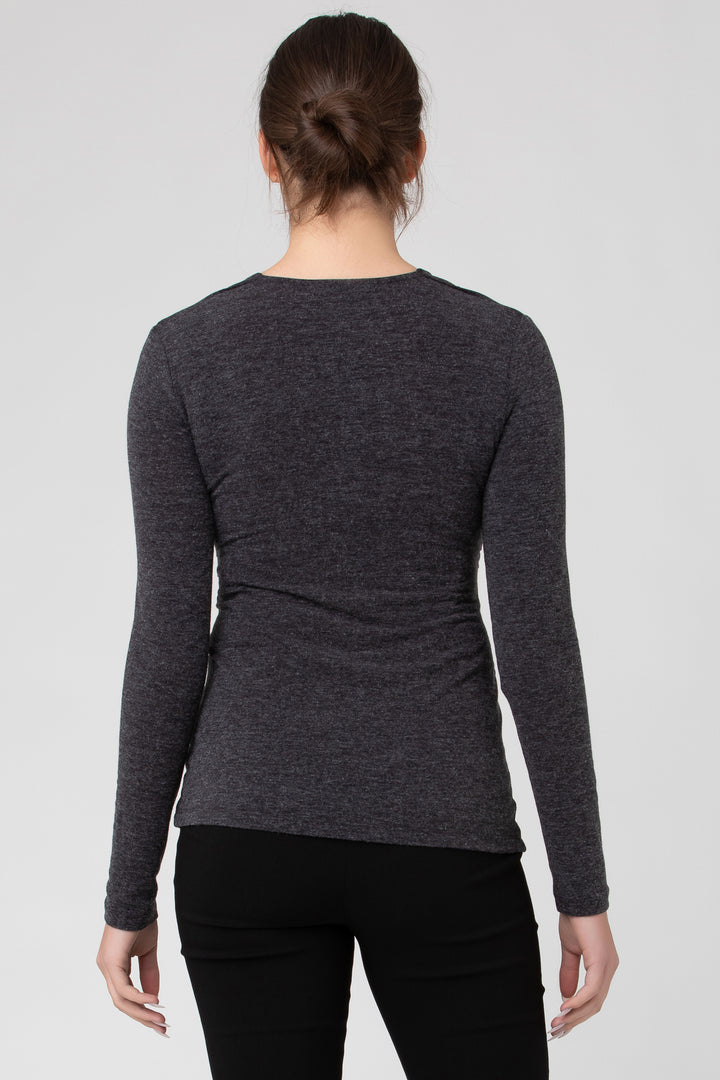 Zara Maternity Nursing Top Charcoal