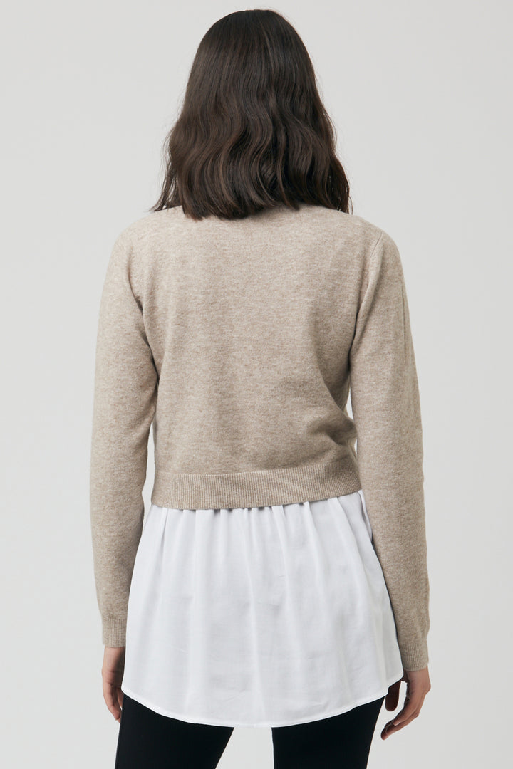 Mandy Detachable Nursing Knit in Latte