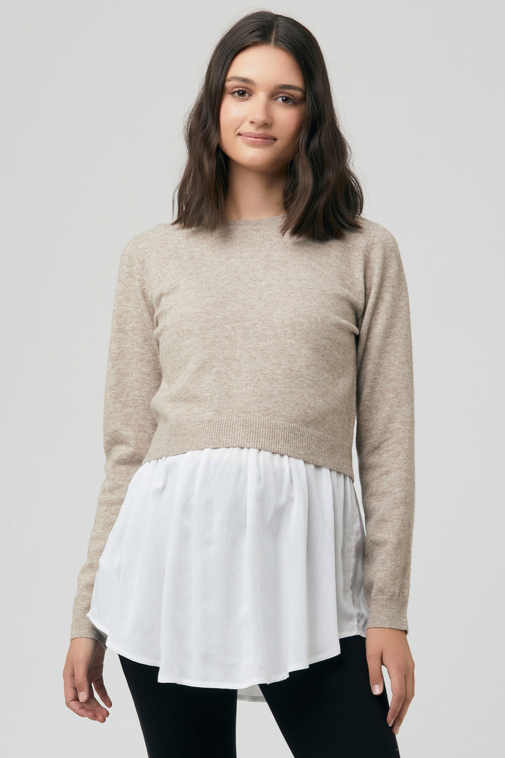 Mandy Detachable Nursing Knit in Latte