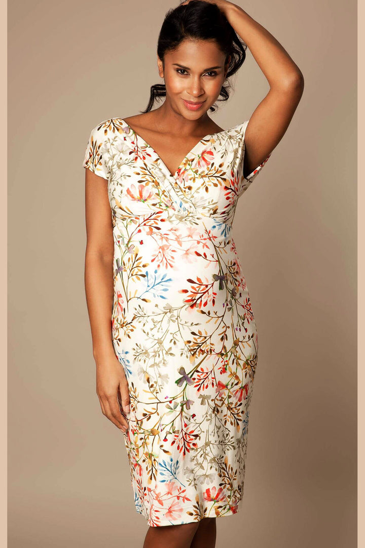 Tiffany Rose Bardot Maternity Dress in Watercolour Meadow