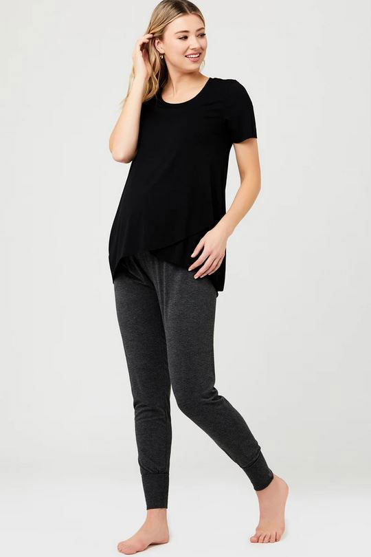 Black Jersey Lounge Jogger by Ripe