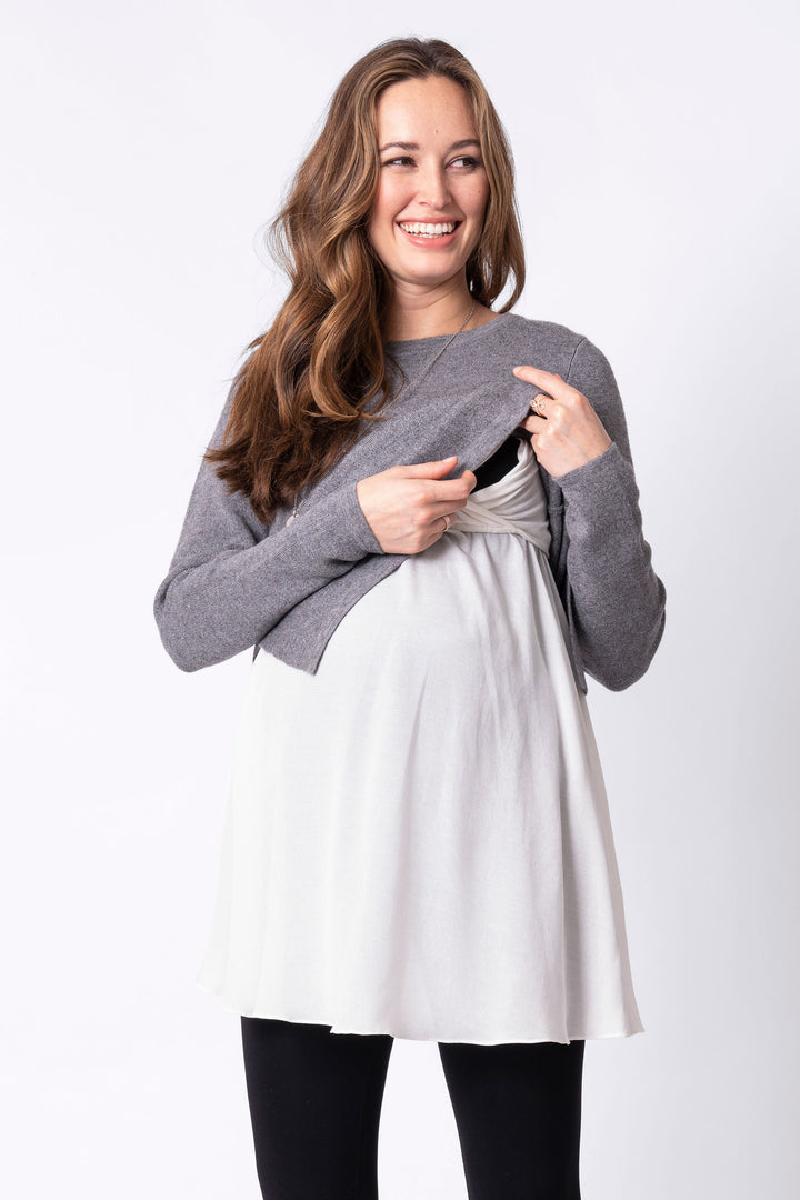 Darja Layered Knit Maternity & Nursing Tunic Seraphine