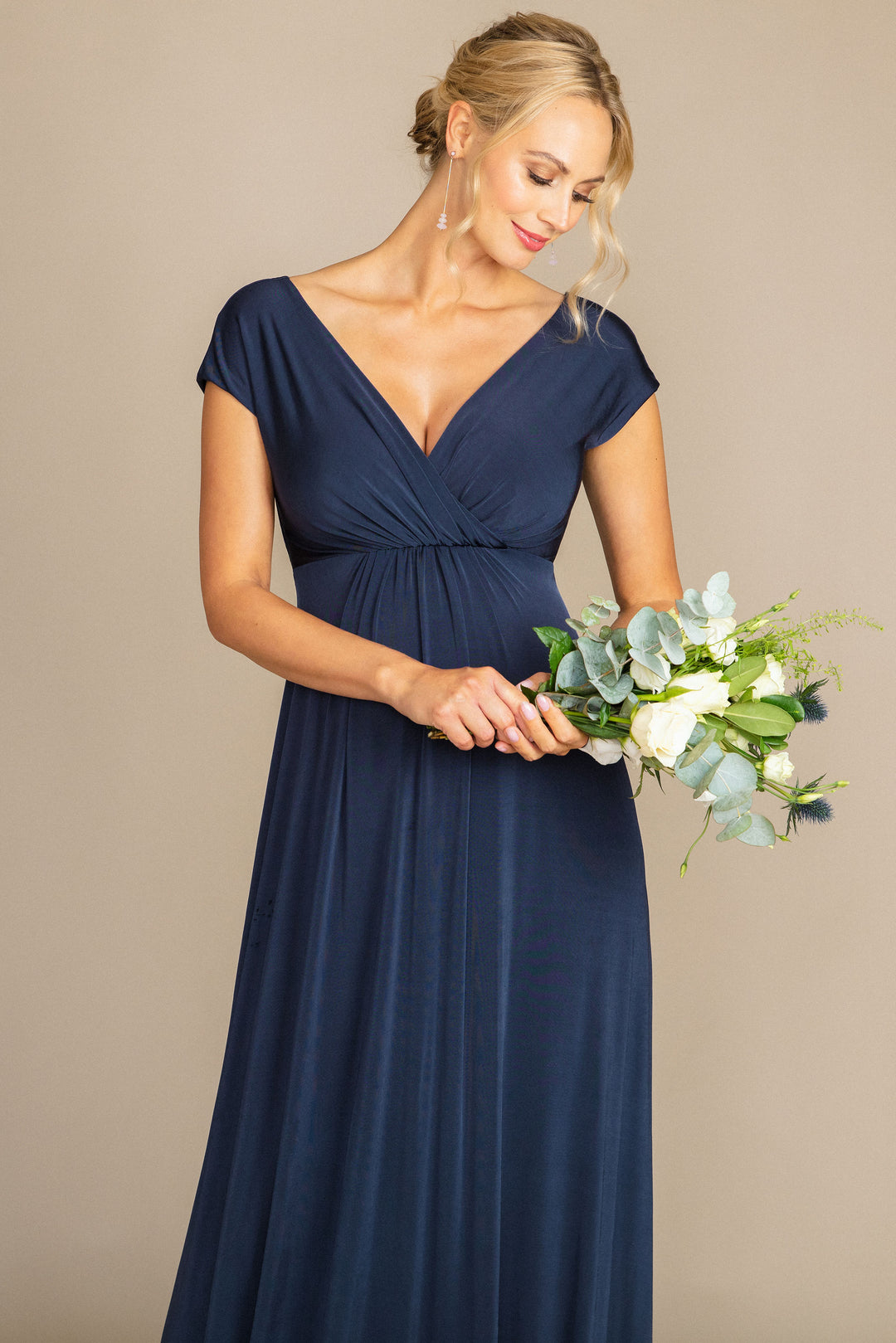 Tiffany Rose Francesca Maternity and Nursing Maxi in Nightshade Navy