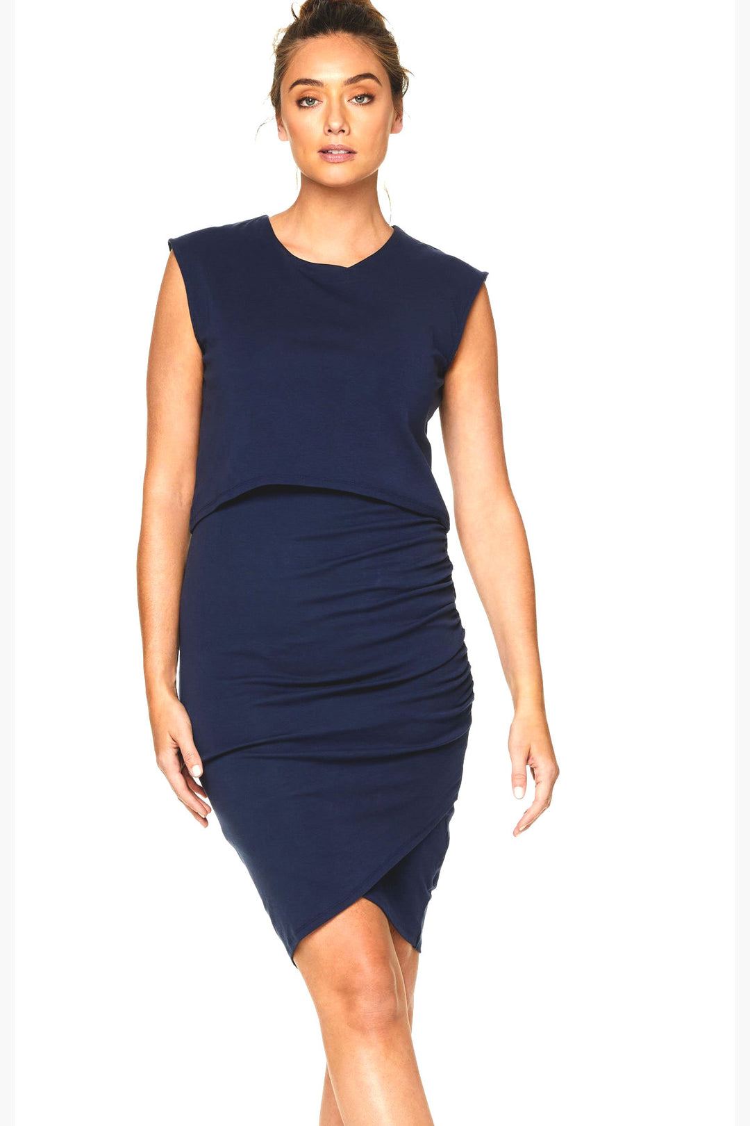 Hidden Treasures Nursing Dress Navy by Bae The Label