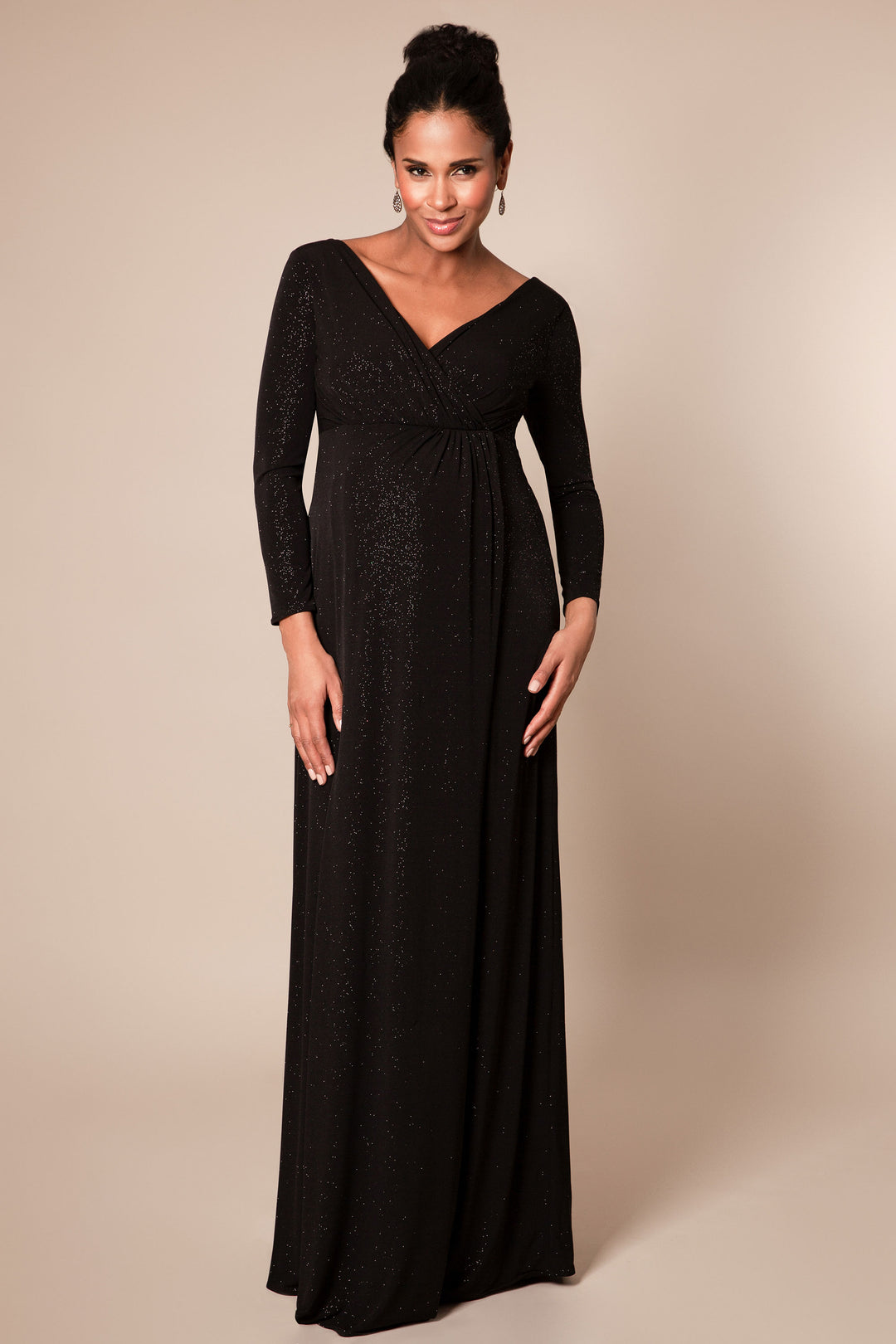 Tiffany Rose Isabella Maternity & Nursing Gown in Caviar - Seven Women Maternity