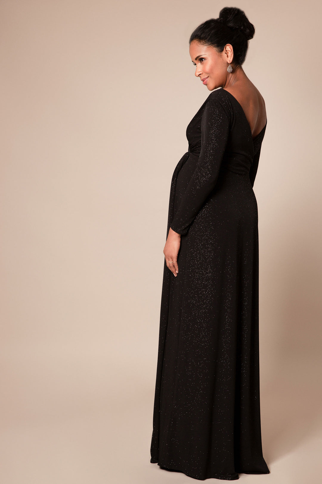 Tiffany Rose Isabella Maternity & Nursing Gown in Caviar - Seven Women Maternity