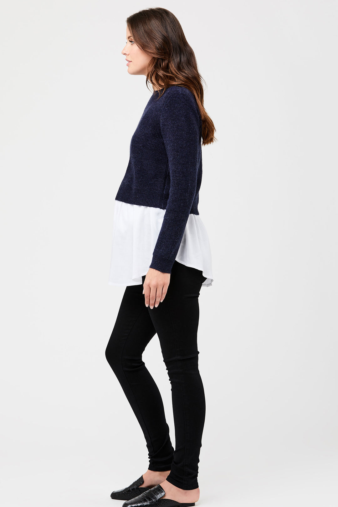 Mandy Detachable Nursing Knit Navy