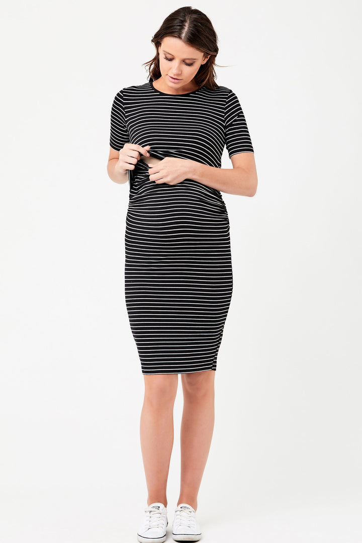 Mia Short Sleeve Maternity Nursing Dress Ripe - Seven Women Maternity