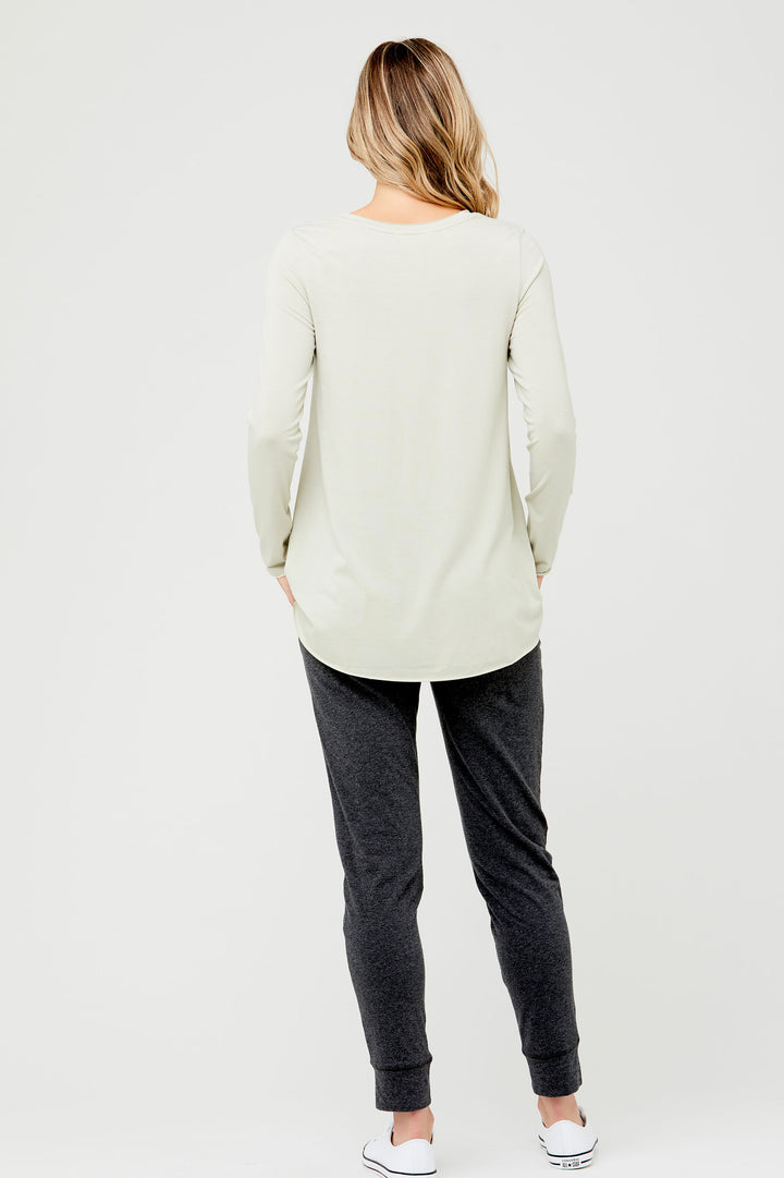 Raw Edge Nursing Top Soft Grass