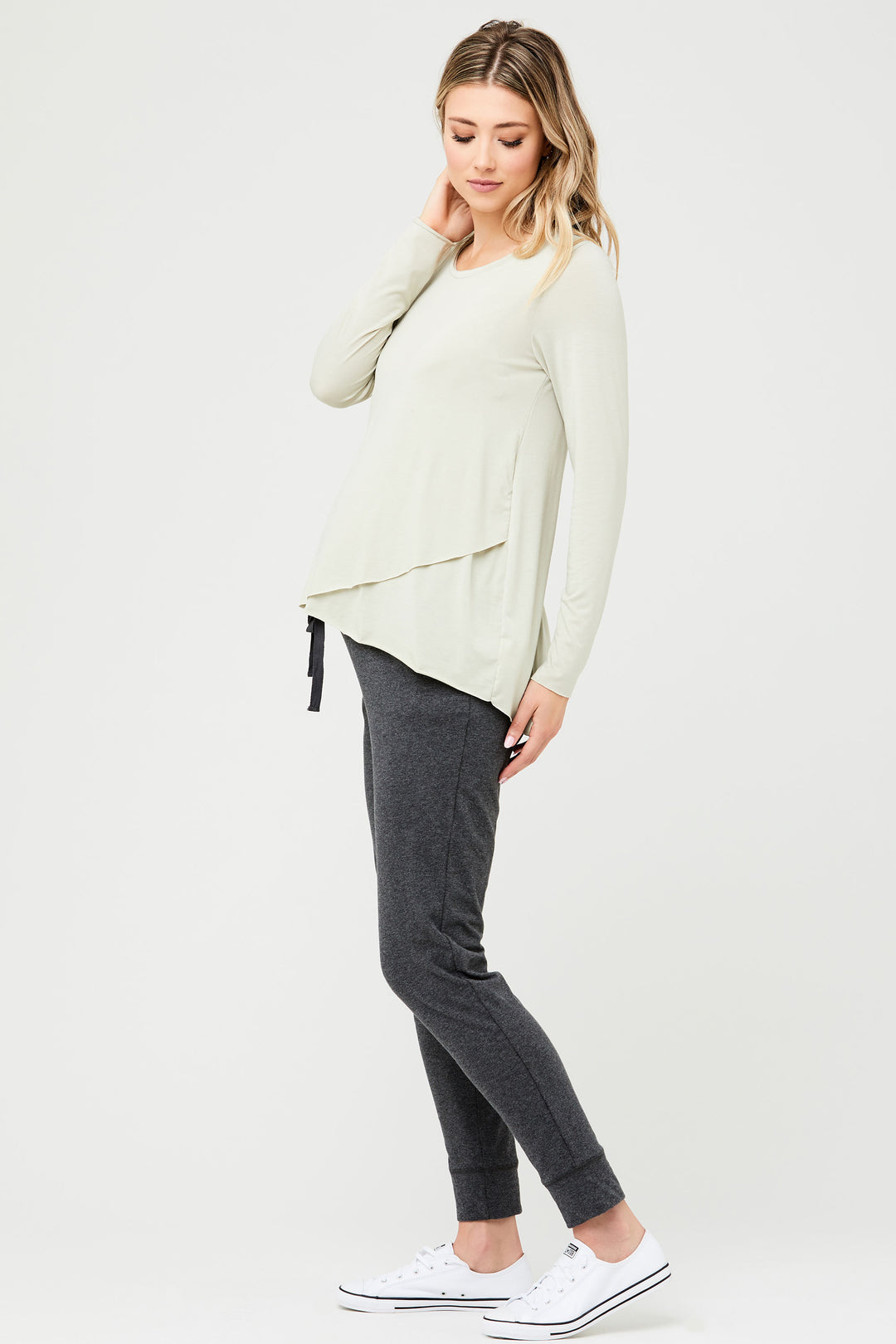 Raw Edge Nursing Top Soft Grass