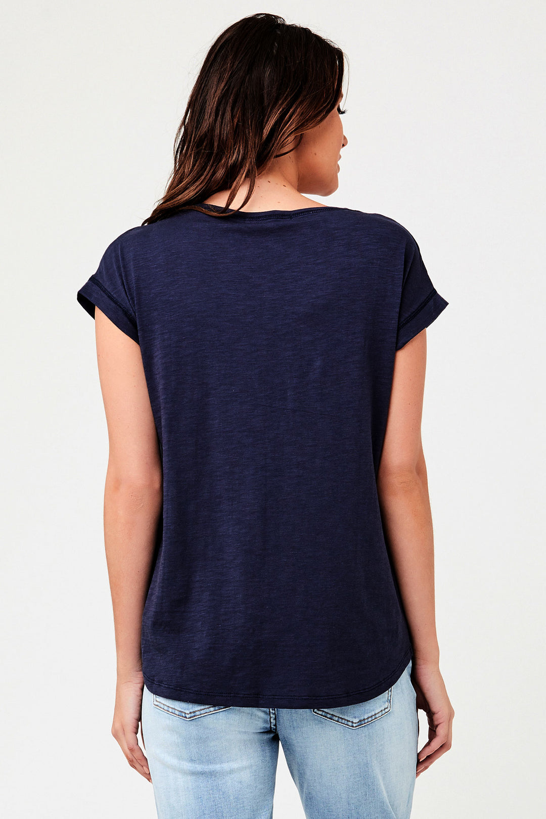 Richie Navy Maternity Nursing Top Ripe