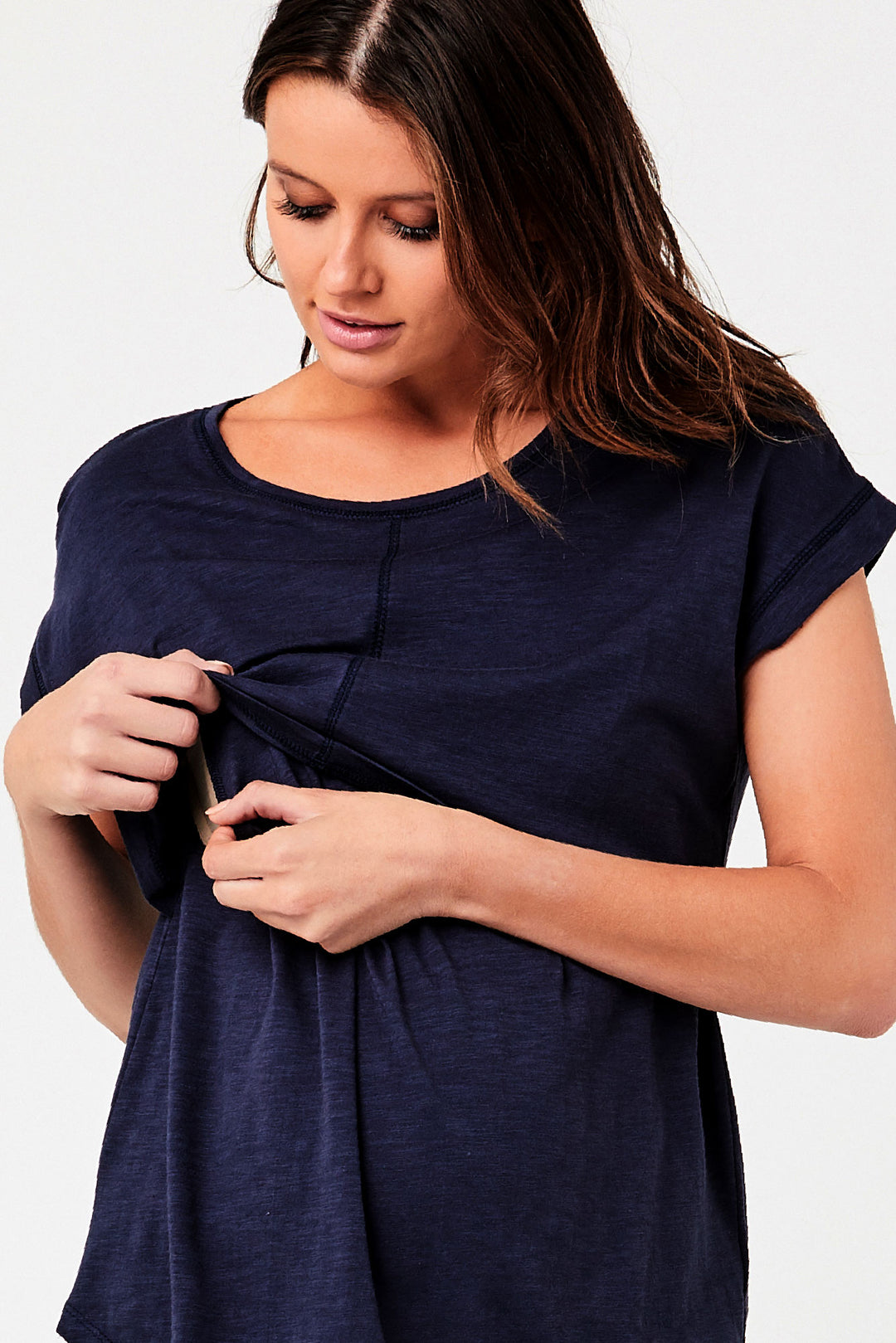 Richie Navy Maternity Nursing Top Ripe