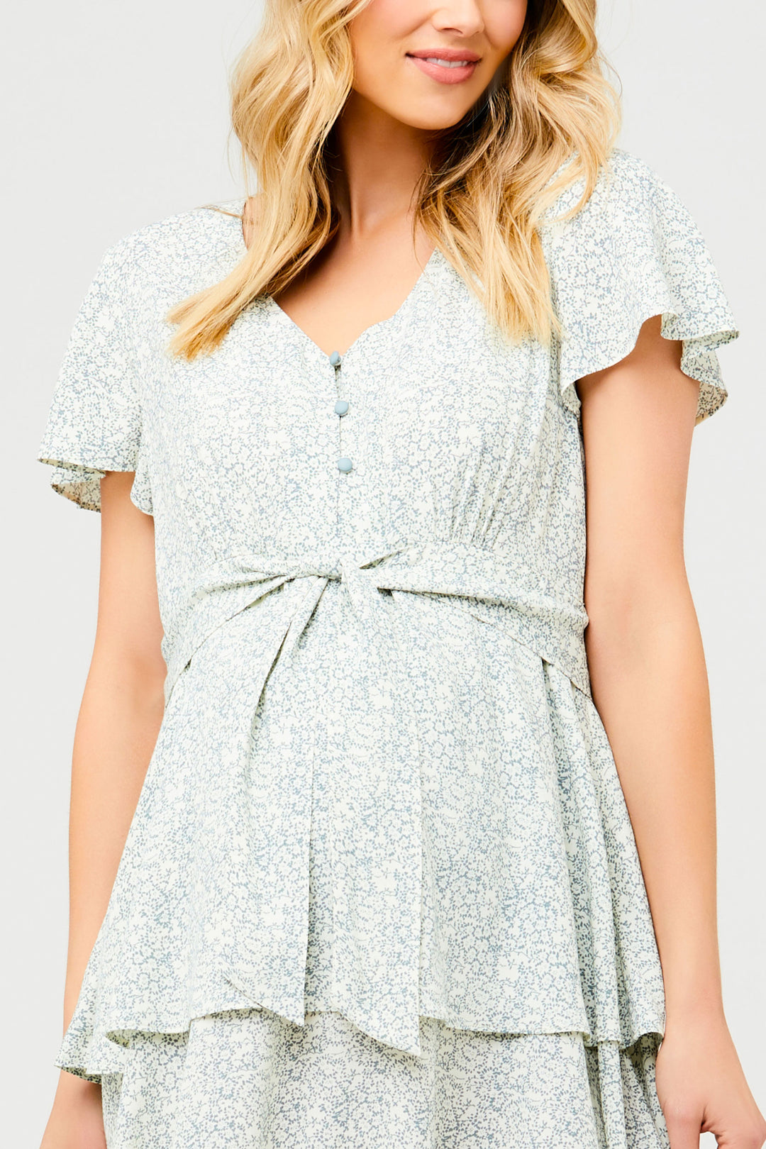 Lulu Layered Dress in Fern & Ecru by Ripe