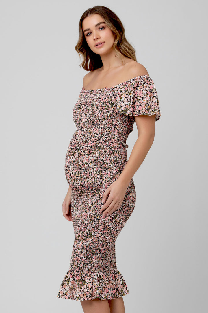 Selma Fitted Maternity and Nursing Dress In Sophia Mix