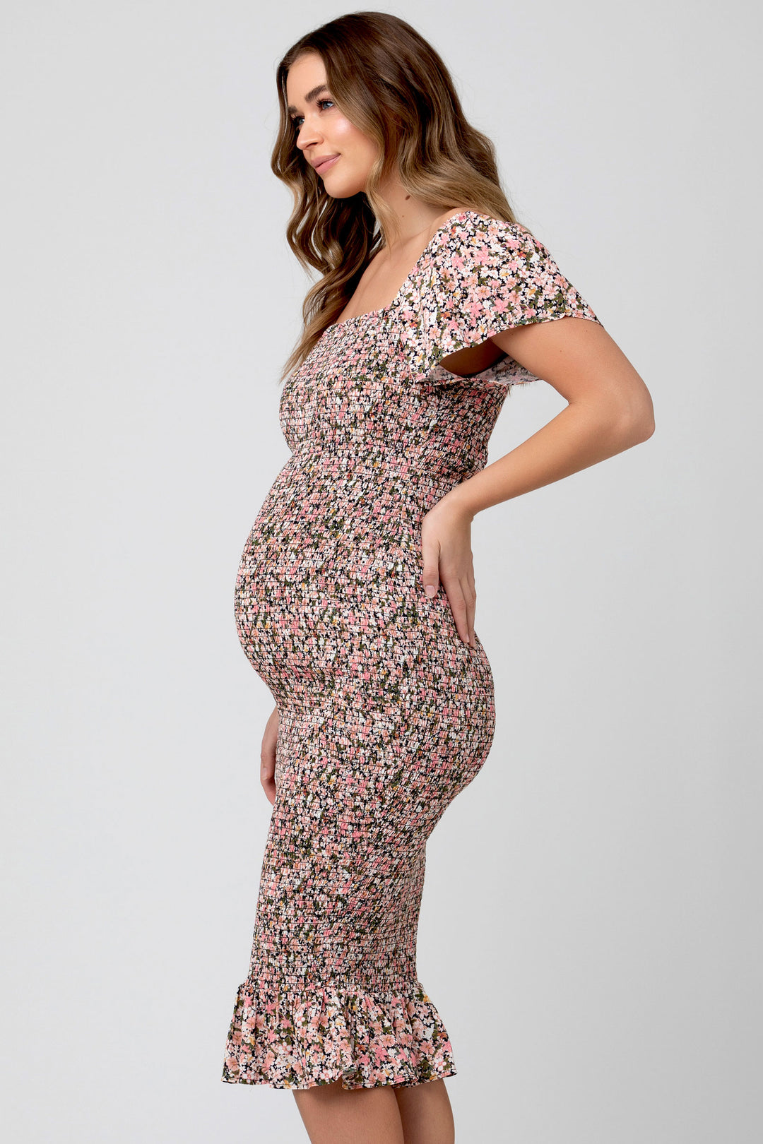 Selma Fitted Maternity and Nursing Dress In Sophia Mix