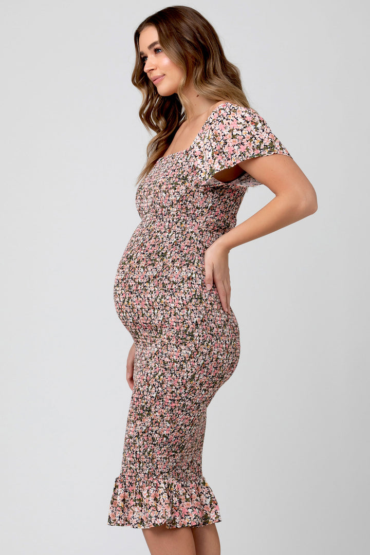 Selma Fitted Maternity and Nursing Dress In Sophia Mix