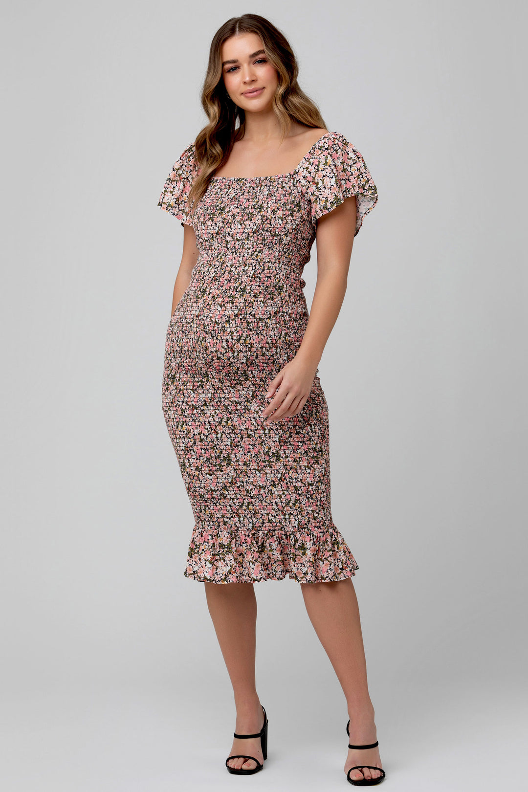 Selma Fitted Maternity and Nursing Dress In Sophia Mix