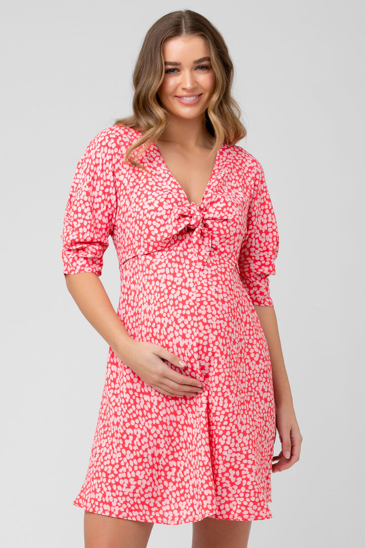 Harriet Maternity Nursing Dress Red / Lilac