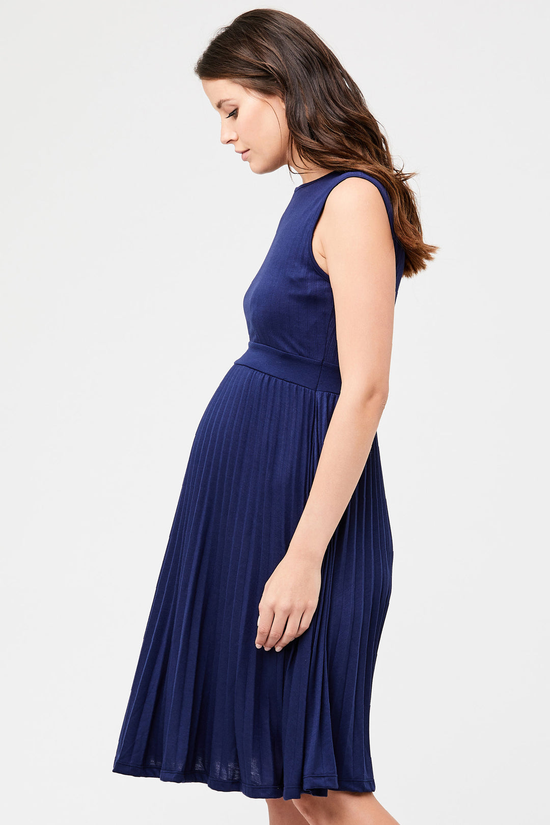 Sophia Pleated Maternity Dress