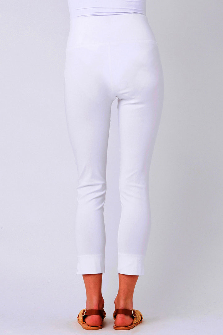 Sara Crop White Maternity Pants Ripe