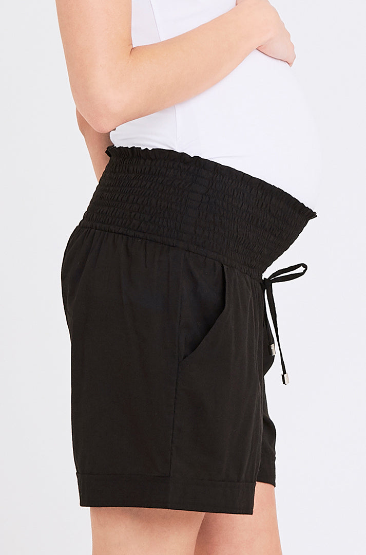 Ripe Ultra Light Black Maternity Shorts - Seven Women Maternity