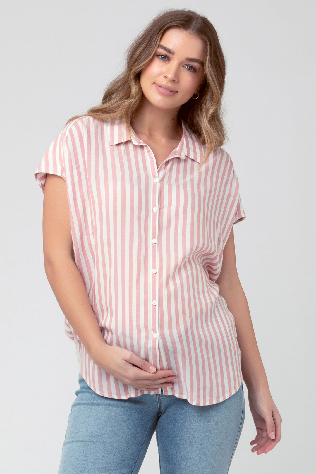 Ada Relaxed Fit Maternity & Nursing Shirt