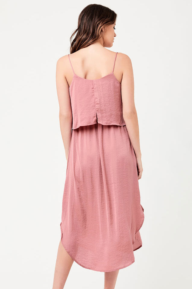 Slip Maternity Nursing Dress Rose