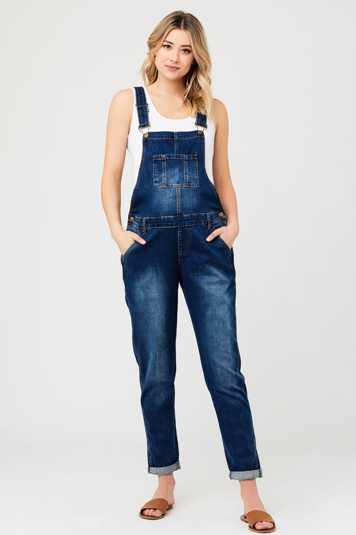 Arizona Indigo Denim Maternity Overalls Ripe