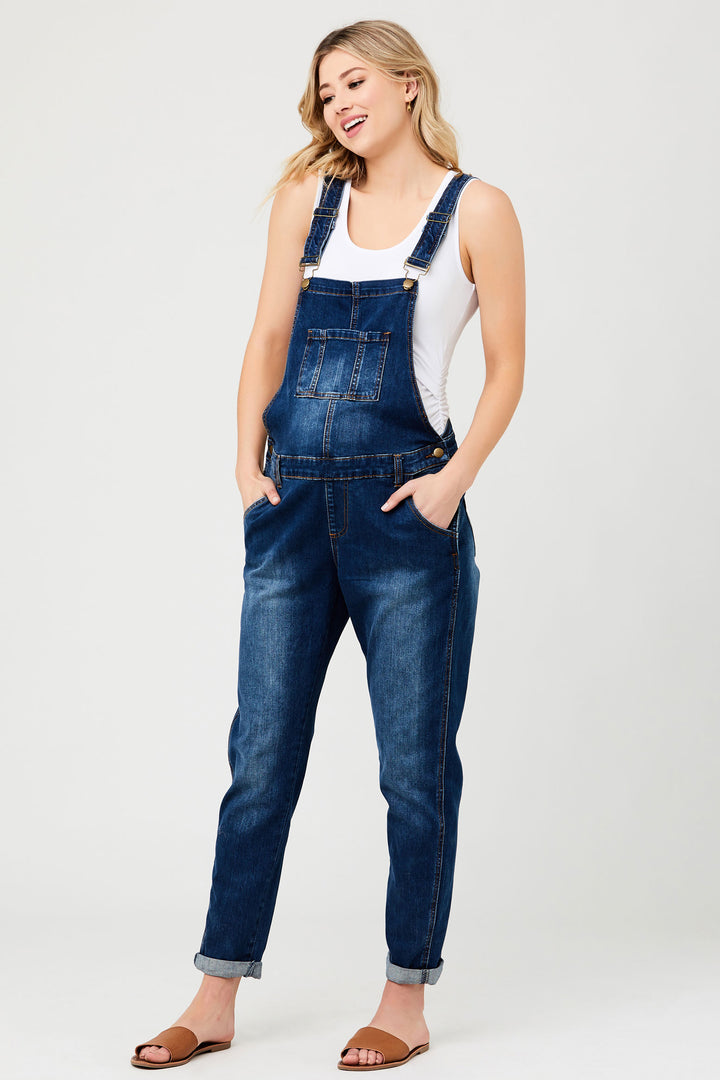 Arizona Indigo Denim Maternity Overalls Ripe