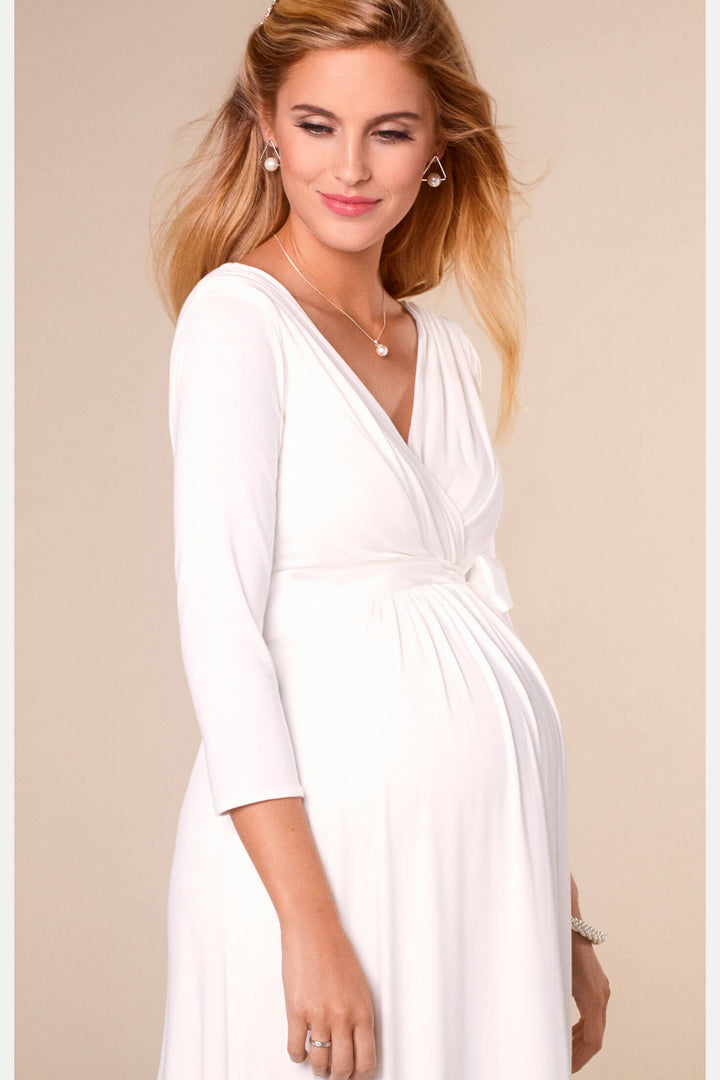 Willow Maternity & Nursing Gown in Ivory - Seven Women Maternity