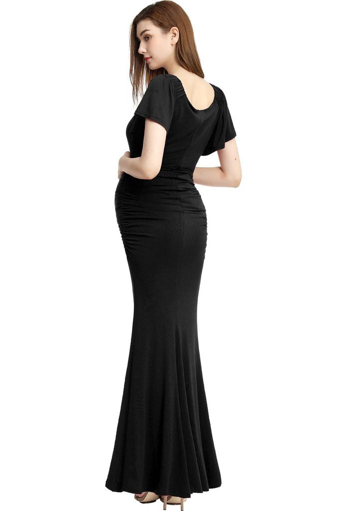 Kimi + Kai Abigail Maternity Maxi in Caviar - Seven Women Maternity