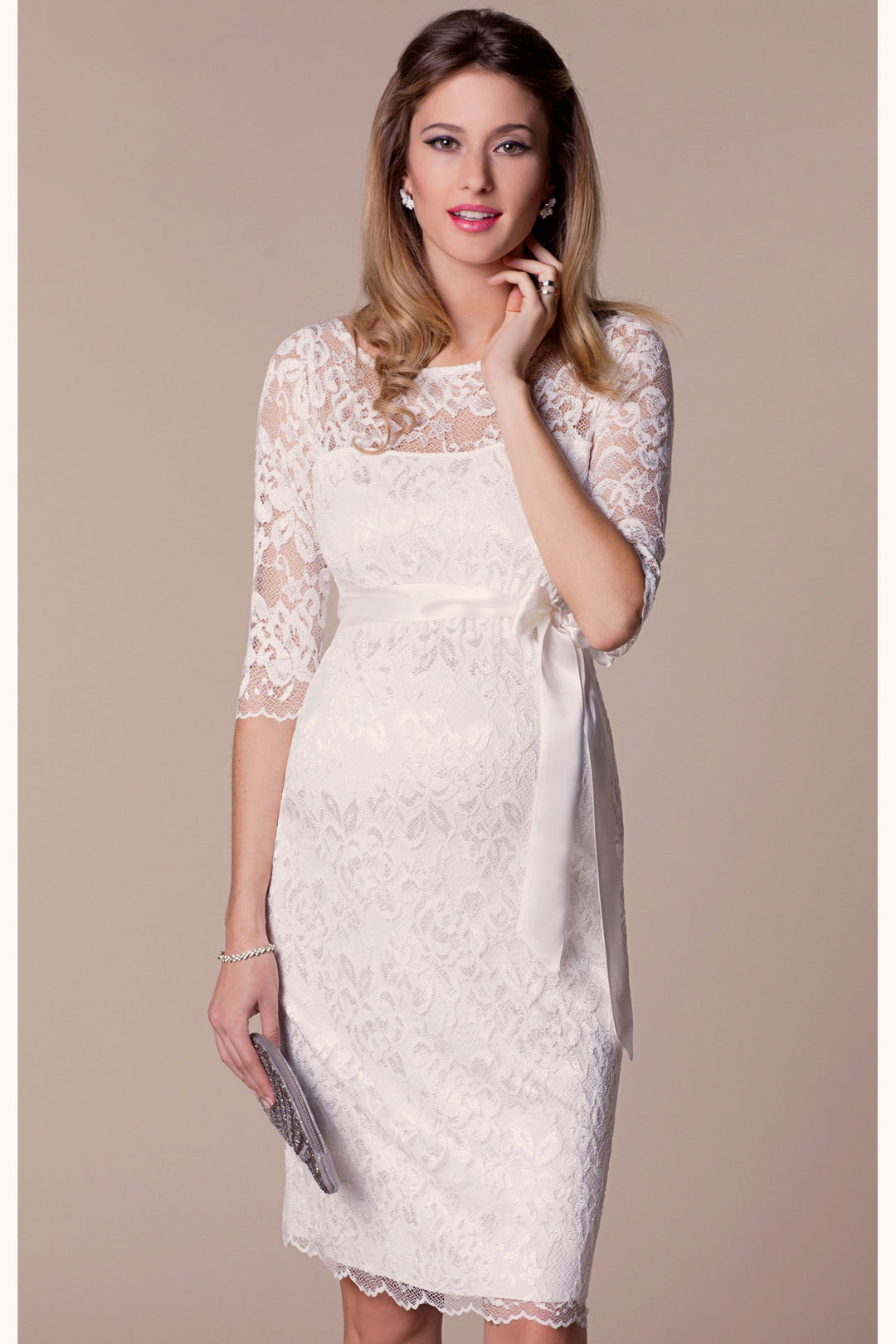 Amelia Lace Bridal Wedding Maternity Dress in Ivory - Seven Women Maternity