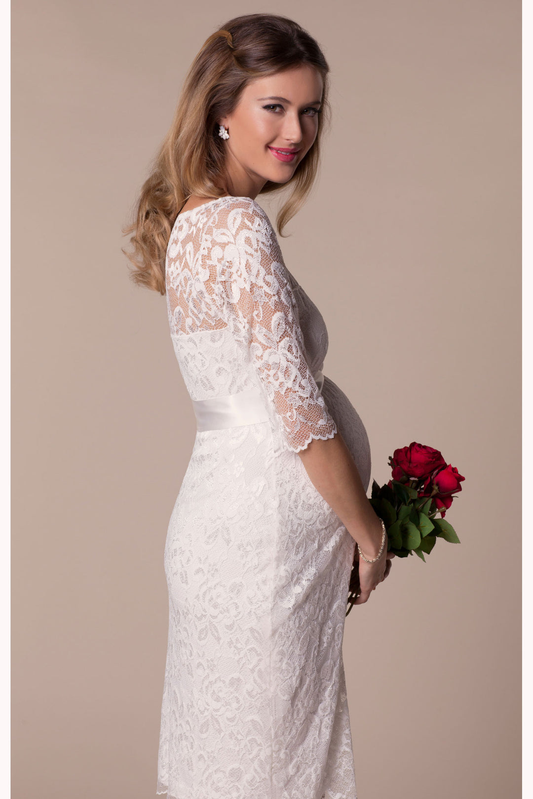 Amelia Lace Bridal Wedding Maternity Dress in Ivory - Seven Women Maternity