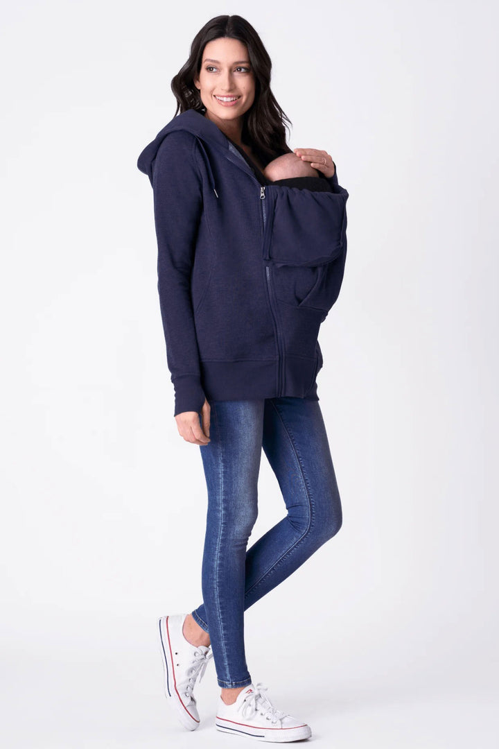 Connor 3 in 1 Navy Maternity  & Baby-wearing Hoodie