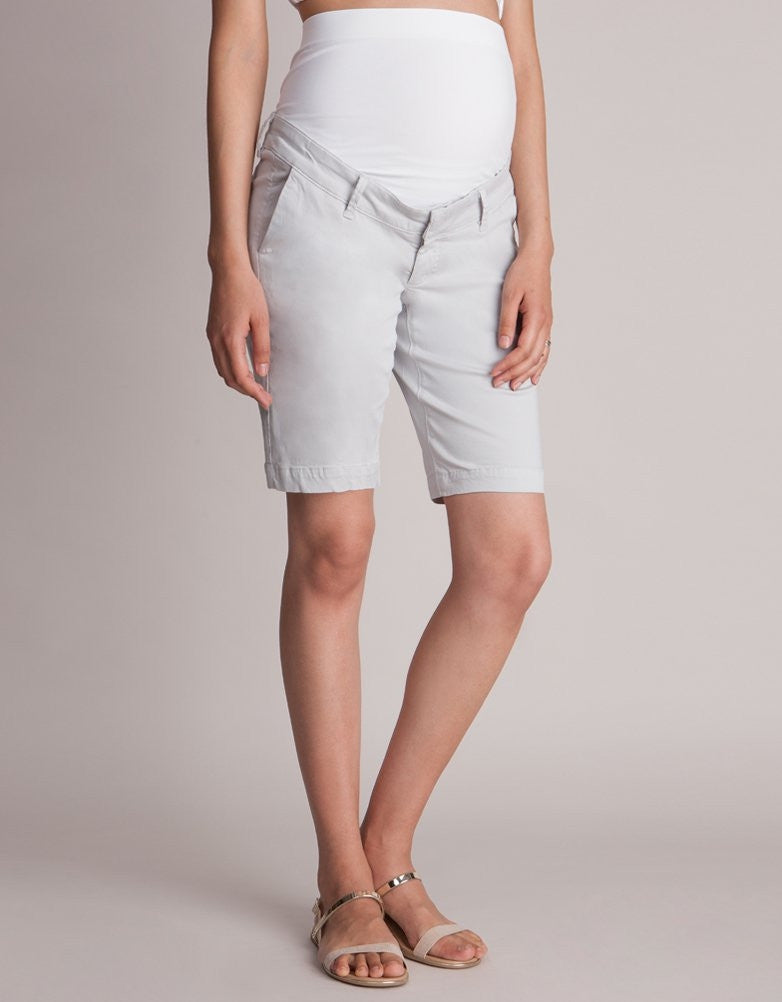 Seraphine Mason Stone Grey Maternity City Shorts - Seven Women Maternity