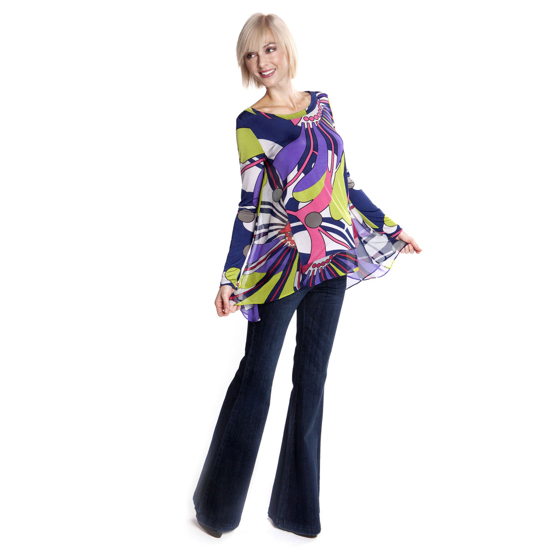 Pucci Inspired Silk Maternity Blouse - Seven Women Maternity