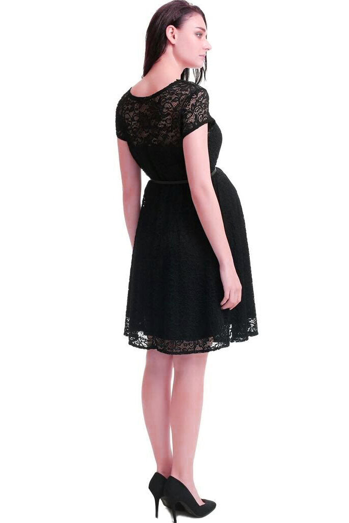 Kimi + Kai Maternity Olivia Lace Skater Dress - Seven Women Maternity