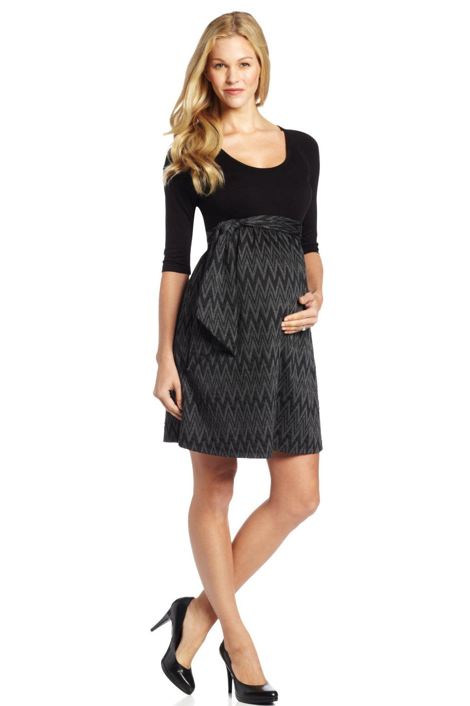 Zig Zag Maternity Dress Maternal America - Seven Women Maternity