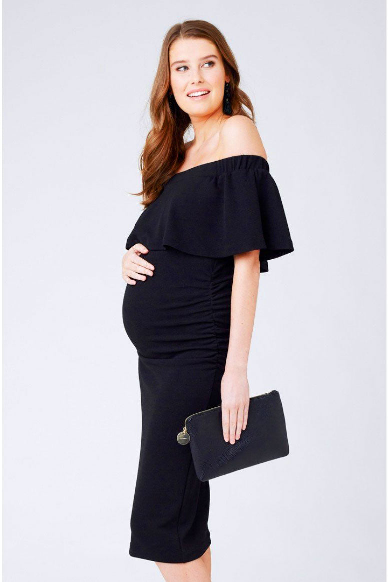 Ripe Soiree off Shoulder Dress in Cavair - Seven Women Maternity